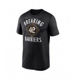 Men's Jackie Robinson Black Brooklyn Dodgers Cooperstown Collection Breaking Barriers Performance T-shirt $25.85 T-Shirts