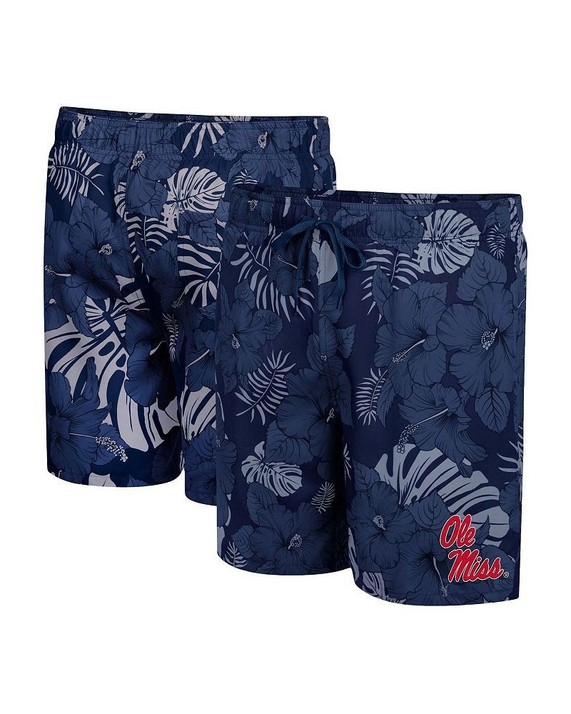 Men's Navy Ole Miss Rebels The Dude Swim Shorts $27.30 Swimsuits