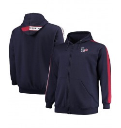 Men's Branded Navy Houston Texans Big and Tall Full-Zip Hoodie $32.80 Sweatshirt