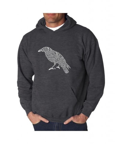 Men's Word Art Hooded Sweatshirt - The Raven Gray $27.00 Sweatshirt