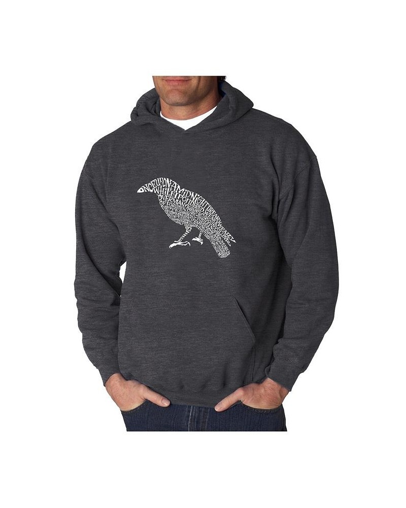 Men's Word Art Hooded Sweatshirt - The Raven Gray $27.00 Sweatshirt