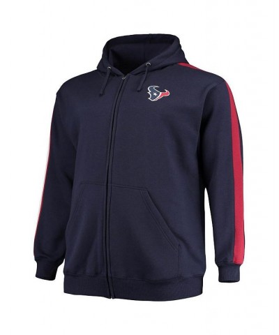 Men's Branded Navy Houston Texans Big and Tall Full-Zip Hoodie $32.80 Sweatshirt