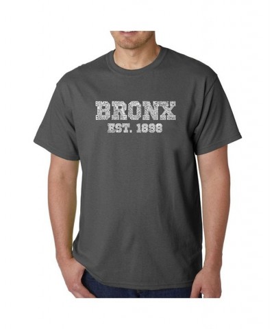 Mens Word Art T-Shirt - Popular Bronx, NY Neighborhoods Gray $16.10 T-Shirts