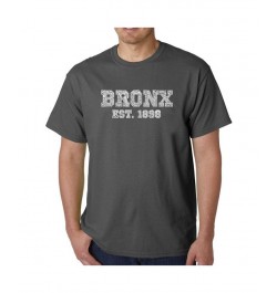 Mens Word Art T-Shirt - Popular Bronx, NY Neighborhoods Gray $16.10 T-Shirts