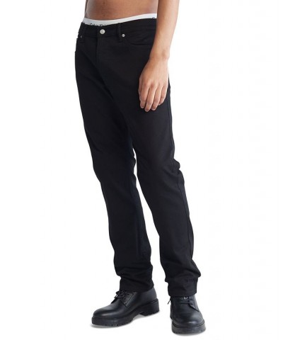 Men's Slim Straight-Fit Stretch Jeans Black $32.20 Jeans