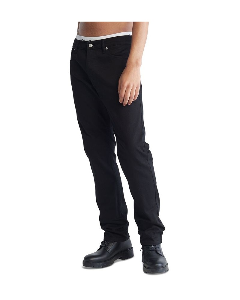 Men's Slim Straight-Fit Stretch Jeans Black $32.20 Jeans