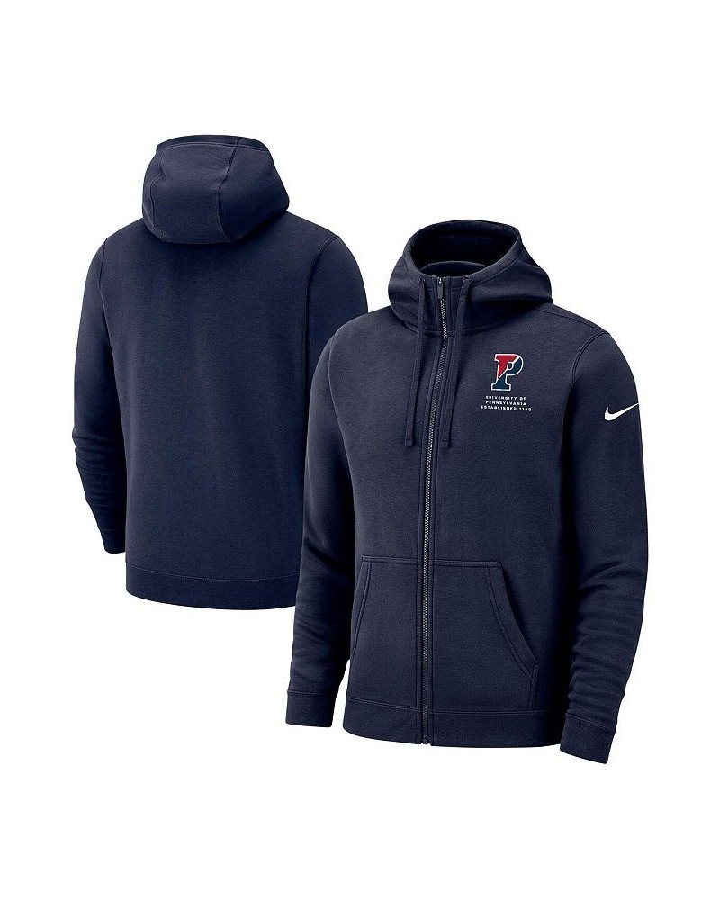 Men's Navy Pennsylvania Quakers Club Full-Zip Hoodie $39.95 Sweatshirt