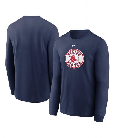 Men's Navy Boston Red Sox Alternate Logo Long Sleeve T-shirt $27.99 T-Shirts