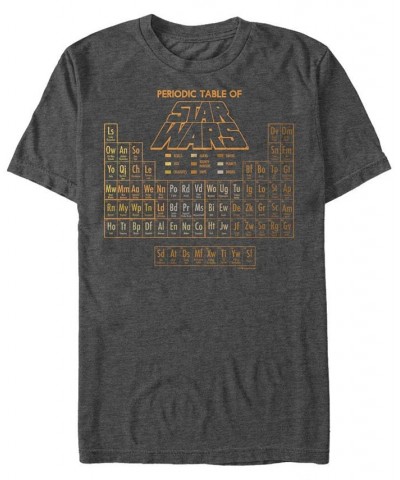 Men's Star Wars Golden Rule Periodic Table of Characters Short Sleeve T-shirt Gray $16.80 T-Shirts