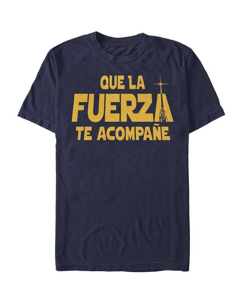 Men's Fuerza to Acompane Short Sleeve Crew T-shirt Blue $19.59 T-Shirts