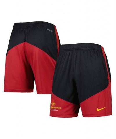 Men's Black and Cardinal Iowa State Cyclones Performance Player Shorts $23.99 Shorts