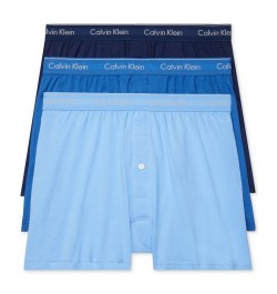 Men's 3-Pack Cotton Classics Knit Boxers Blue $14.80 Underwear