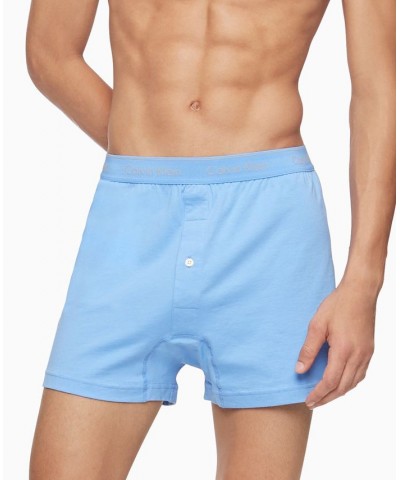 Men's 3-Pack Cotton Classics Knit Boxers Blue $14.80 Underwear