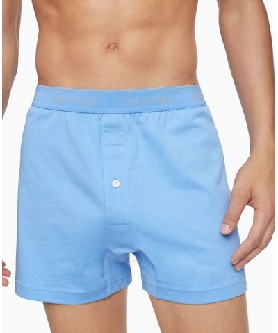 Men's 3-Pack Cotton Classics Knit Boxers Blue $14.80 Underwear