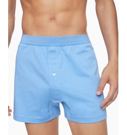 Men's 3-Pack Cotton Classics Knit Boxers Blue $14.80 Underwear