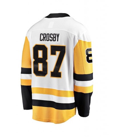 Men's Sidney Crosby White Pittsburgh Penguins Captain Away Premier Breakaway Player Jersey $72.15 Jersey