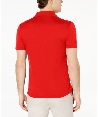 Men’s Regular Fit Soft Touch Short Sleeve Polo Red $33.48 Polo Shirts