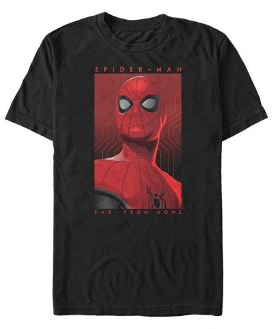 Marvel Men's Spider-Man Far From Home Spider-Man Poster Short Sleeve T-Shirt Black $17.50 T-Shirts