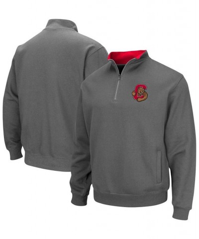 Men's Charcoal Cornell Big Red Tortugas Logo Quarter-Zip Pullover Jacket $27.60 Sweatshirt