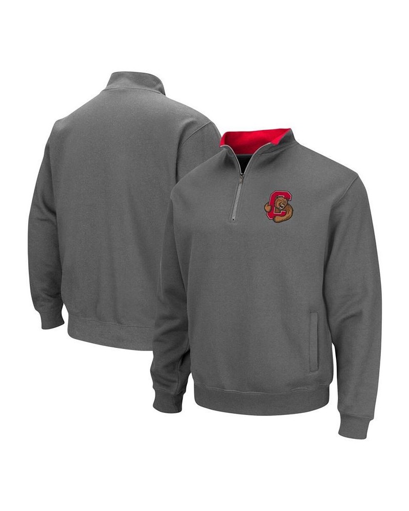 Men's Charcoal Cornell Big Red Tortugas Logo Quarter-Zip Pullover Jacket $27.60 Sweatshirt