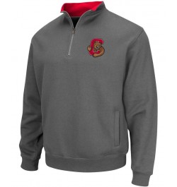 Men's Charcoal Cornell Big Red Tortugas Logo Quarter-Zip Pullover Jacket $27.60 Sweatshirt