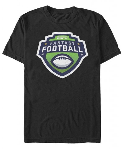 Men's Fantasy Football Short Sleeve Crew T-shirt Black $17.50 T-Shirts