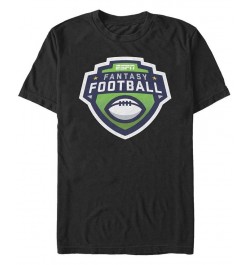 Men's Fantasy Football Short Sleeve Crew T-shirt Black $17.50 T-Shirts