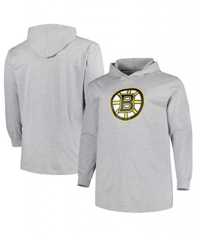 Men's Heather Gray Boston Bruins Big and Tall Pullover Hoodie $38.40 Sweatshirt