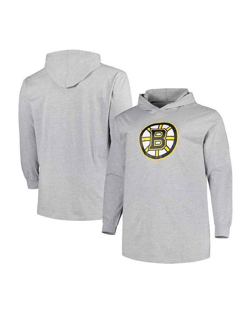 Men's Heather Gray Boston Bruins Big and Tall Pullover Hoodie $38.40 Sweatshirt