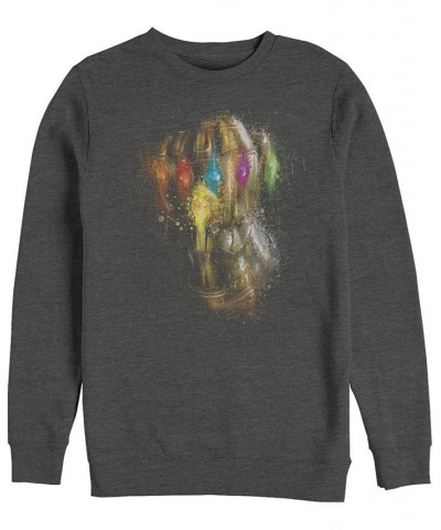 Marvel Men's Avengers Endgame Painted Thanos Gauntlet, Crewneck Fleece Gray $32.44 Sweatshirt