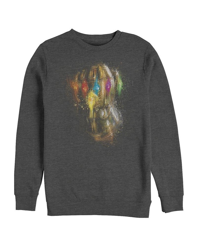 Marvel Men's Avengers Endgame Painted Thanos Gauntlet, Crewneck Fleece Gray $32.44 Sweatshirt