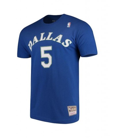 Men's Jason Kidd Blue Dallas Mavericks Hardwood Classics Team Name and Number T-shirt $23.64 T-Shirts