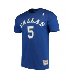 Men's Jason Kidd Blue Dallas Mavericks Hardwood Classics Team Name and Number T-shirt $23.64 T-Shirts