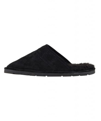 Men's Scuff Slippers Black $34.19 Shoes