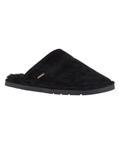 Men's Scuff Slippers Black $34.19 Shoes