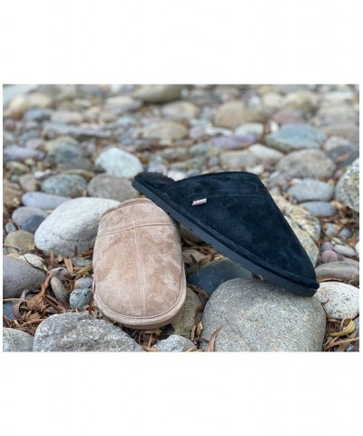 Men's Scuff Slippers Black $34.19 Shoes