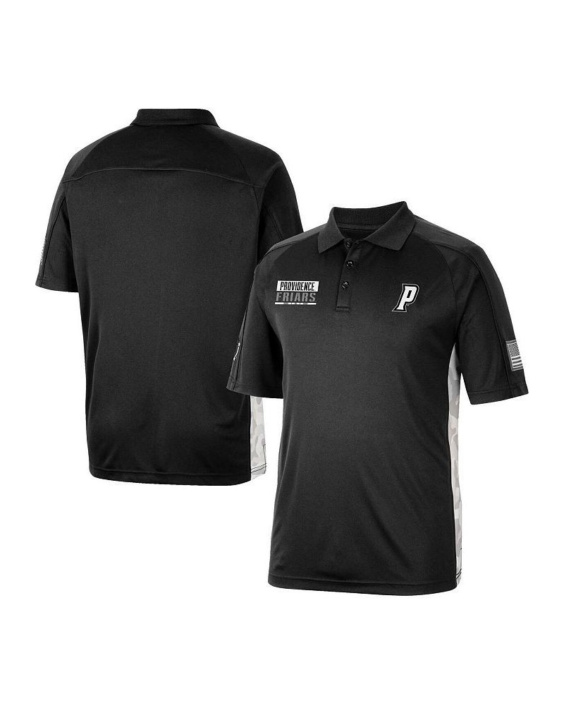 Men's Black Providence Friars OHT Military-Inspired Appreciation Snow Camo Polo Shirt $31.79 Polo Shirts