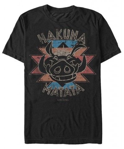 Disney Men's Lion King Pumbaa Hakuna Matata Short Sleeve T-Shirt Black $16.45 T-Shirts