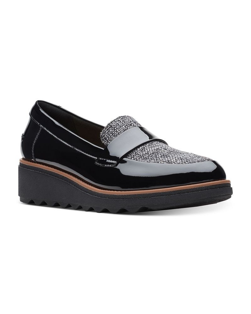 Women's Collection Sharon Gracie Loafers Black $50.14 Shoes