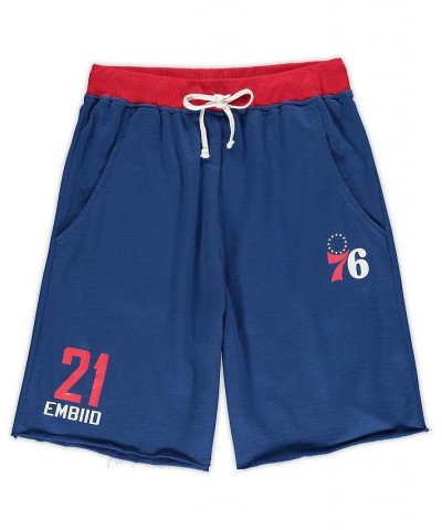 Men's Joel Embiid Royal Philadelphia 76ers Big and Tall French Terry Name and Number Shorts $29.99 Shorts