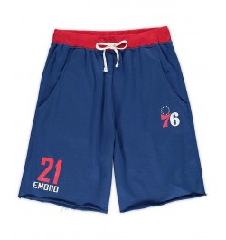 Men's Joel Embiid Royal Philadelphia 76ers Big and Tall French Terry Name and Number Shorts $29.99 Shorts