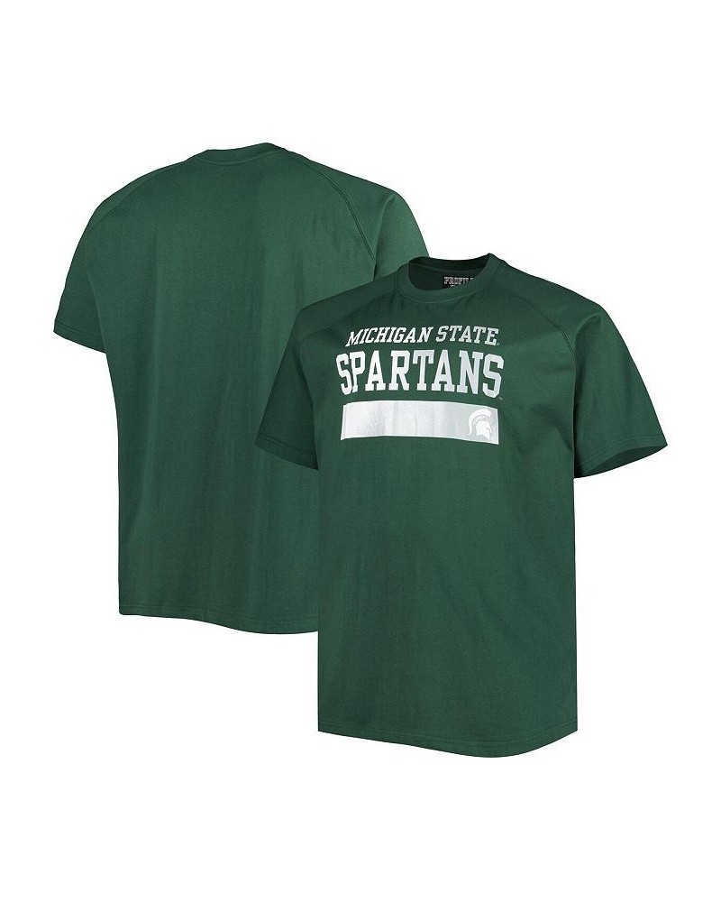 Men's Green Michigan State Spartans Big and Tall Raglan T-shirt $18.45 T-Shirts