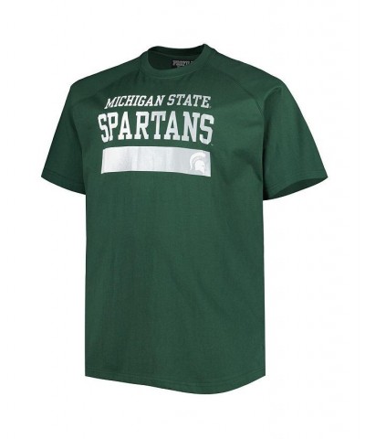 Men's Green Michigan State Spartans Big and Tall Raglan T-shirt $18.45 T-Shirts