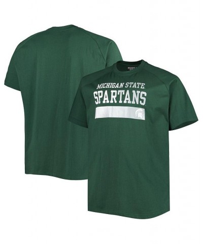 Men's Green Michigan State Spartans Big and Tall Raglan T-shirt $18.45 T-Shirts