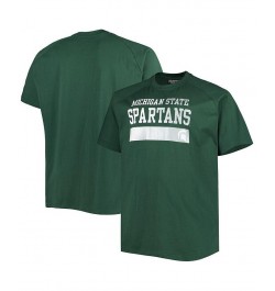 Men's Green Michigan State Spartans Big and Tall Raglan T-shirt $18.45 T-Shirts