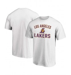 Men's White Los Angeles Lakers Team Victory Arch T-shirt $16.73 T-Shirts