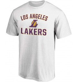 Men's White Los Angeles Lakers Team Victory Arch T-shirt $16.73 T-Shirts