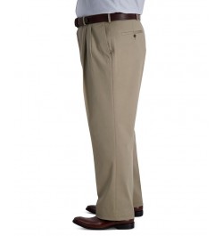 Men's Big & Tall Iron Free Premium Khaki Classic-Fit Pleated Pant Tan/Beige $32.44 Pants