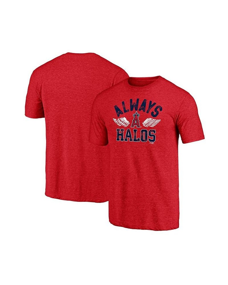 Men's Branded Heathered Red Los Angeles Angels Hometown Tri-Blend T-shirt $19.80 T-Shirts