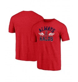 Men's Branded Heathered Red Los Angeles Angels Hometown Tri-Blend T-shirt $19.80 T-Shirts